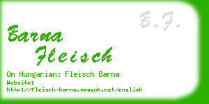 barna fleisch business card